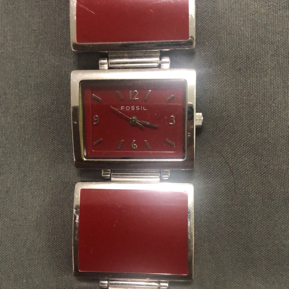 Fossil Watch Red